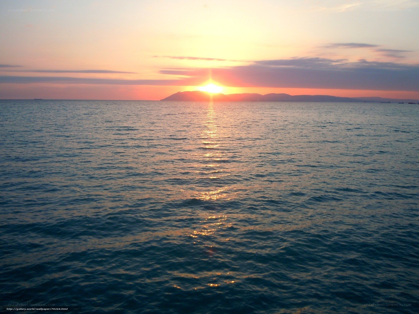 sunset over the sea