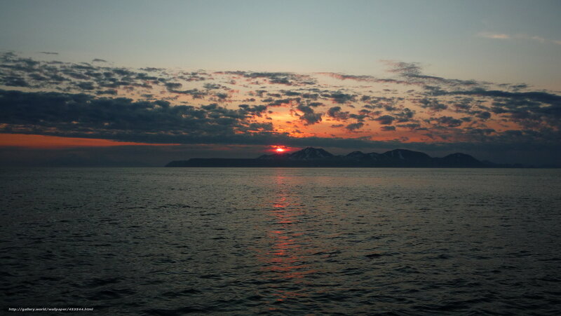 sunset over the sea