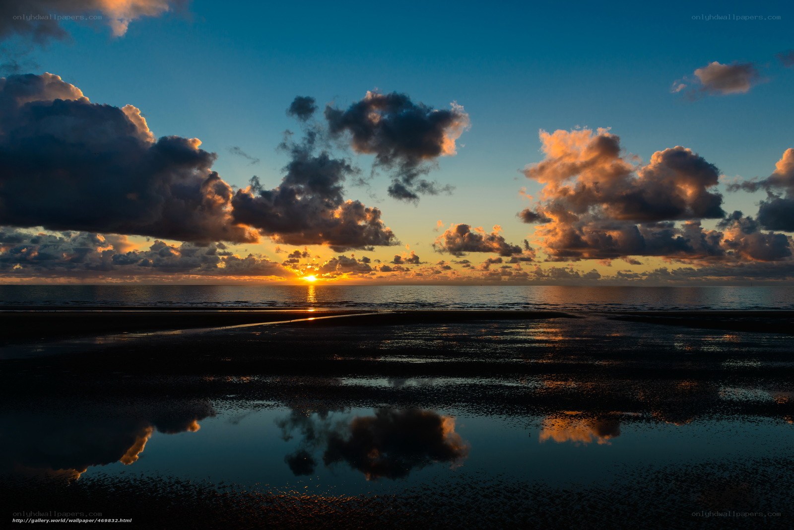 sunset over the sea