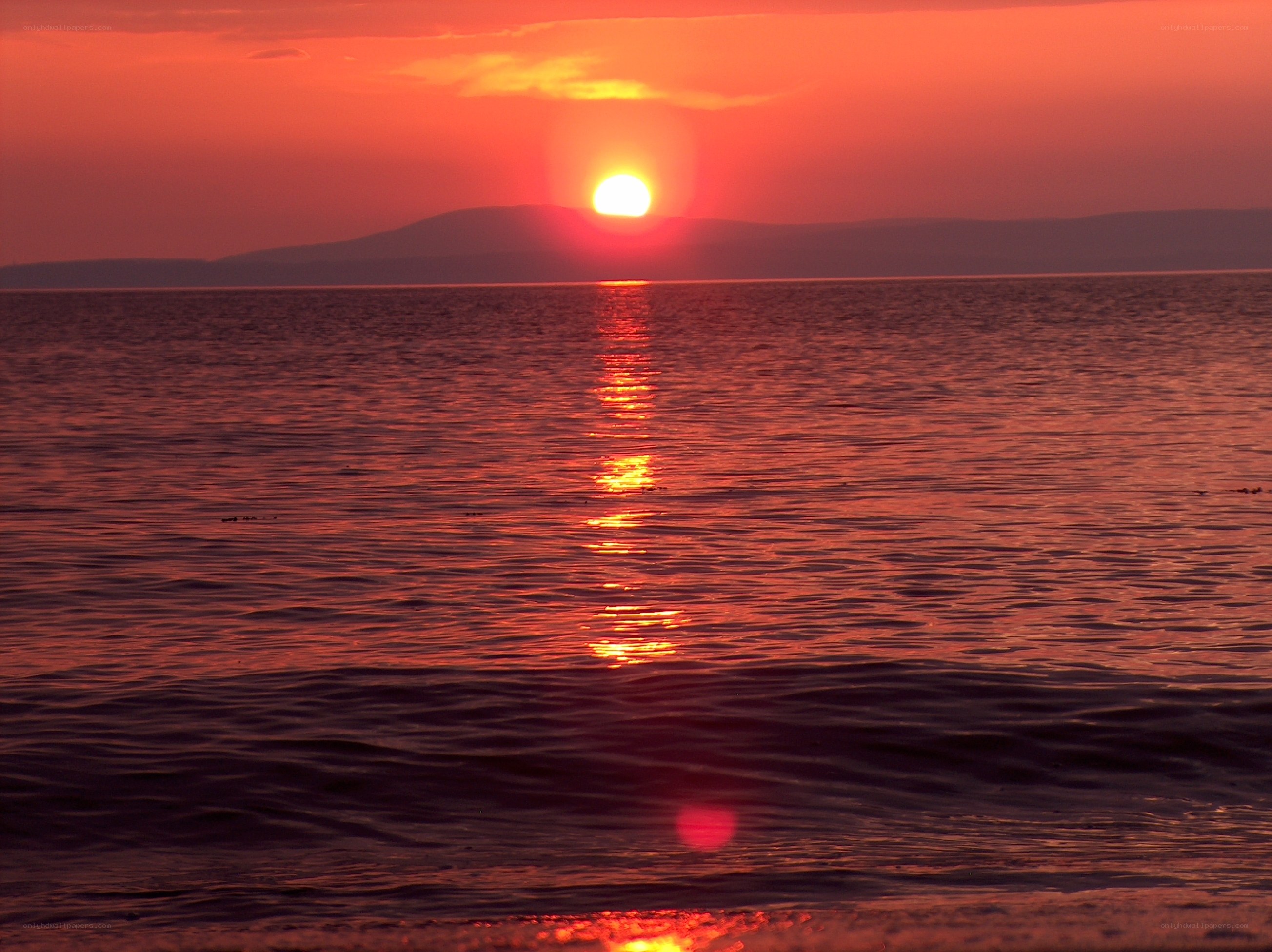 Sunset over the sea