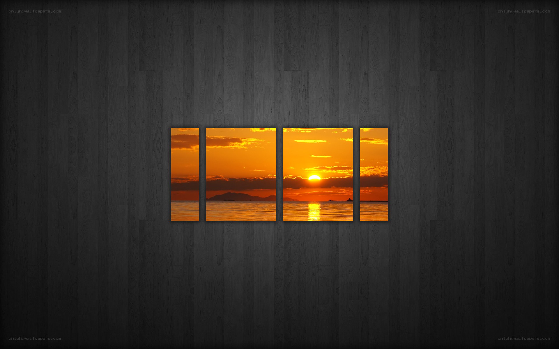 sunset over the sea