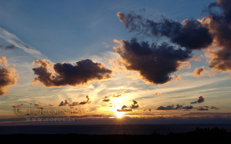 Sunset over the Sea — Blue, Dramatic