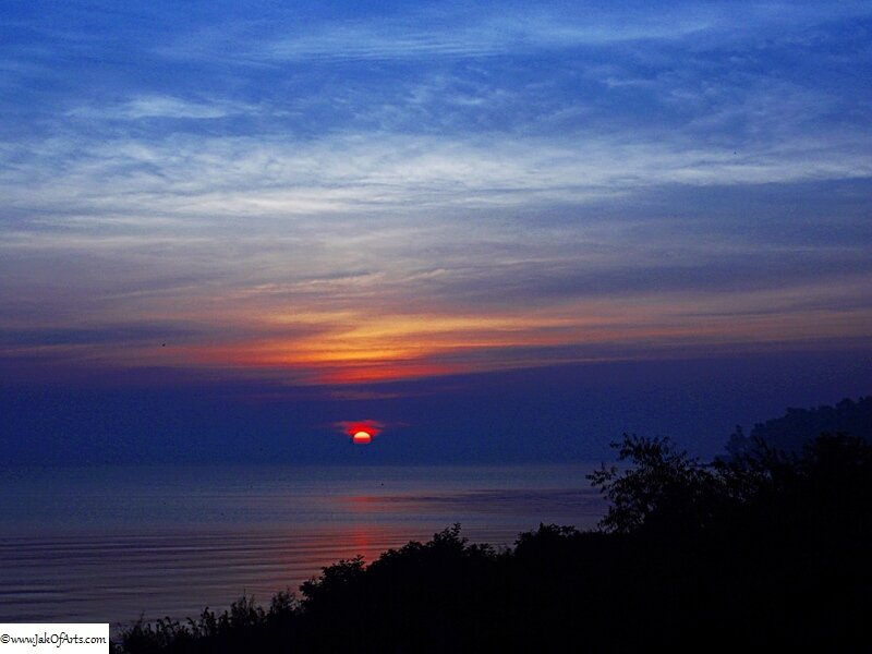 Sunset over the Sea — Blue