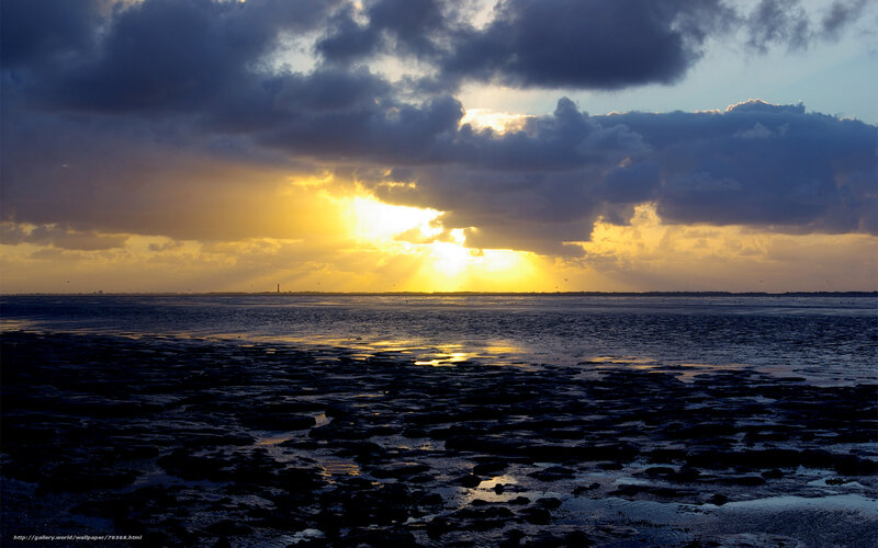 Sunset over the tidal flats
