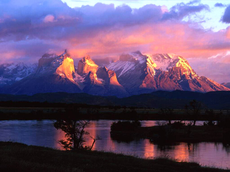 Sunset over the Torres del Paine