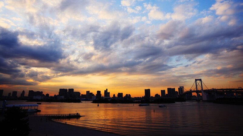 Sunset over Tokyo Bay