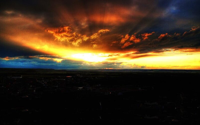 Sunset over Town