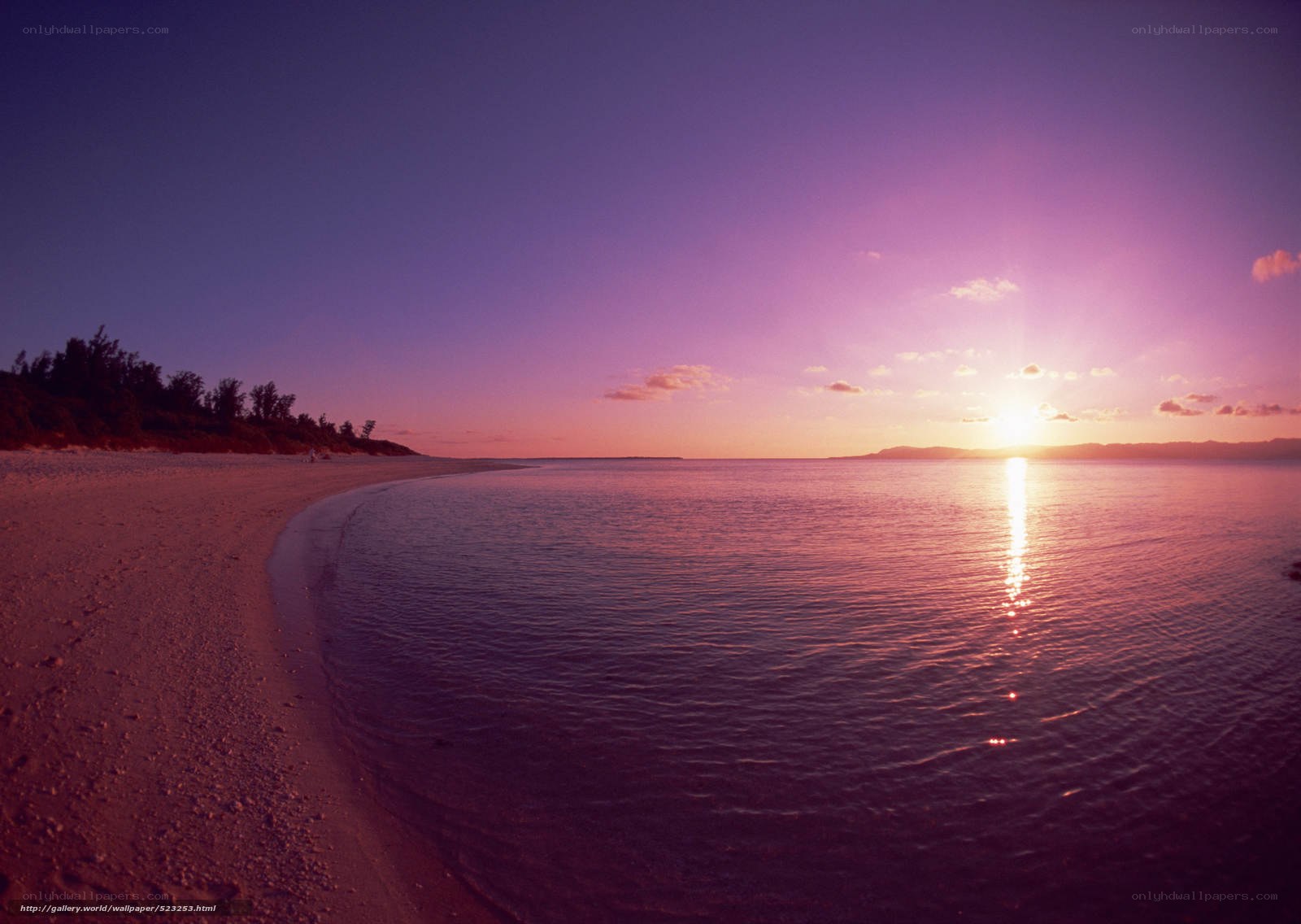 sunset over tropical beach