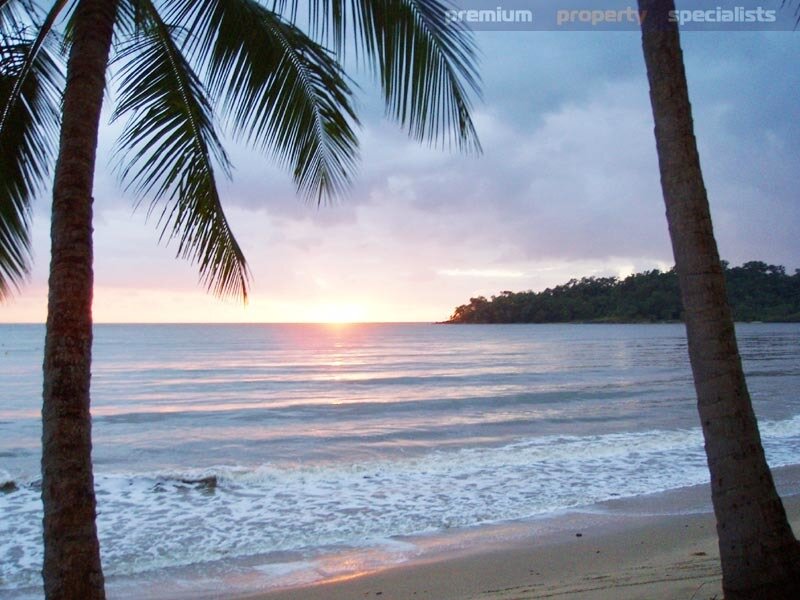 Sunset over Tropical Beach — Pink
