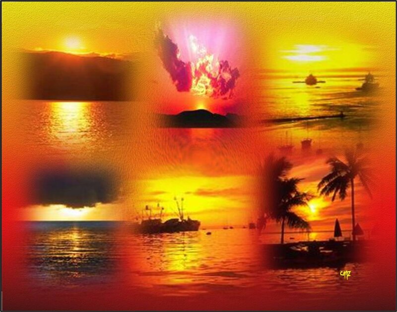 Sunset over Tropical Sea — Yellow