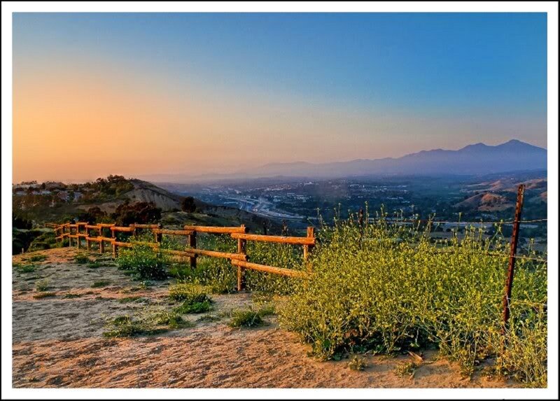 Sunset over Valley — Blue