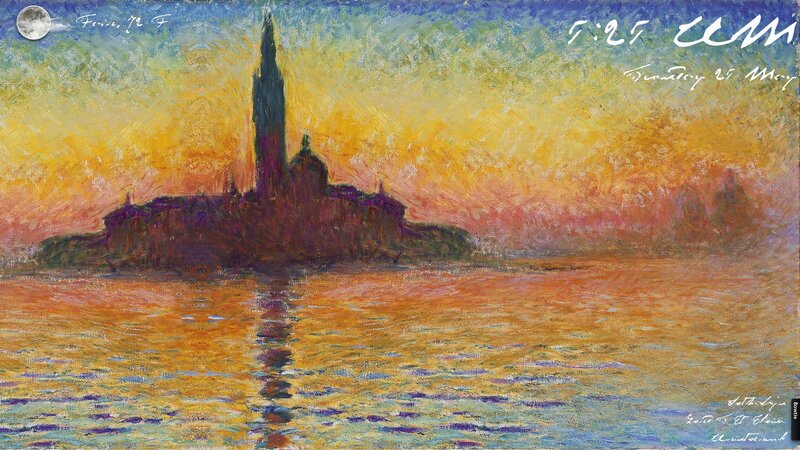 Sunset over Venice painting
