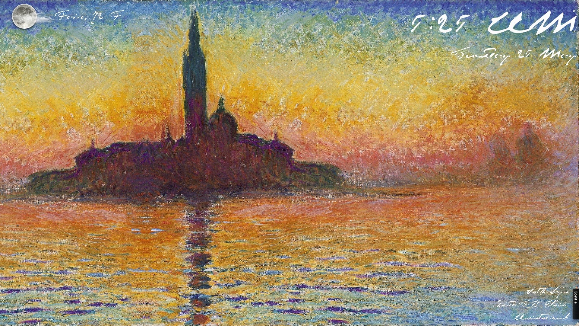 Sunset over Venice painting