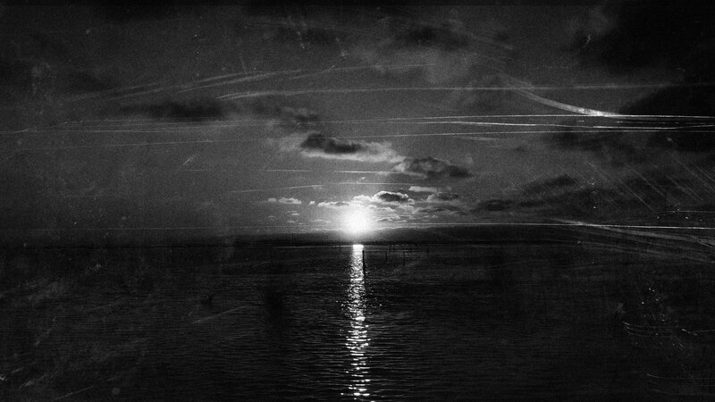 Sunset over Water — Black, Dramatic, Photograph