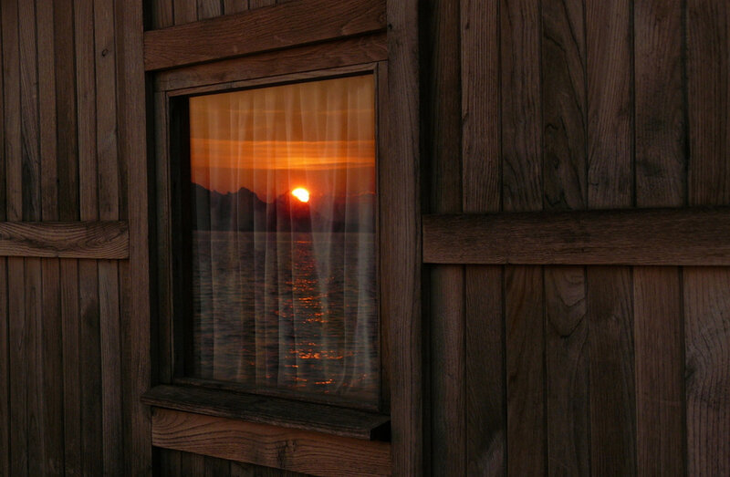 Sunset over Water — Brown