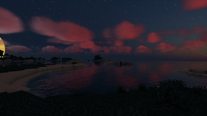 Sunset over Water — Dark Blue