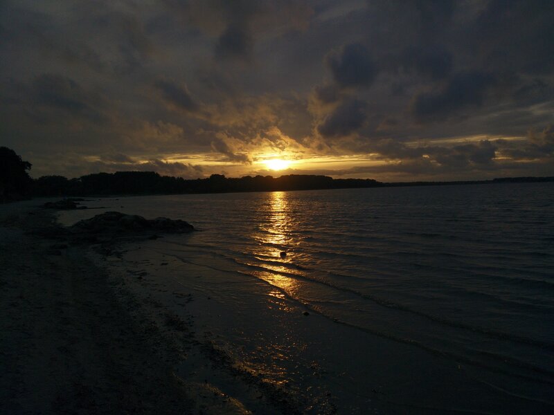 Sunset over Water — Dark