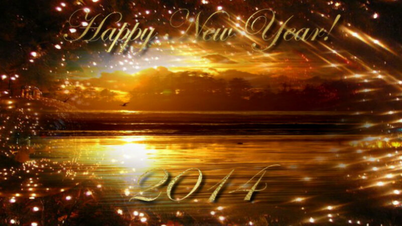 Sunset over Water — Gold, Celebratory