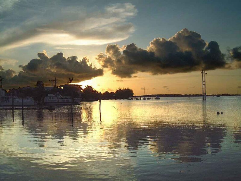 Sunset over Water — Gold, Serene