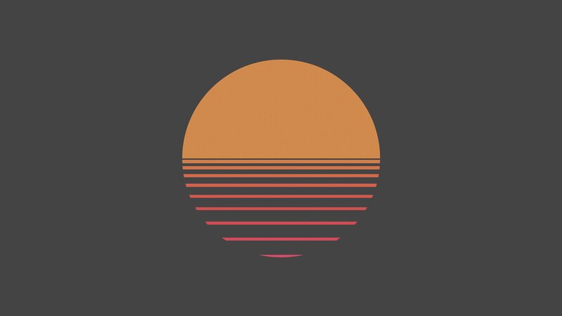 Sunset over Water — Orange, Calm