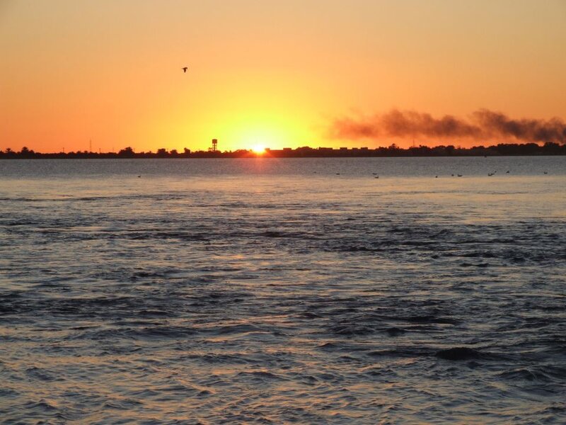 Sunset over Water — Orange, Dramatic, Photograph, Bird
