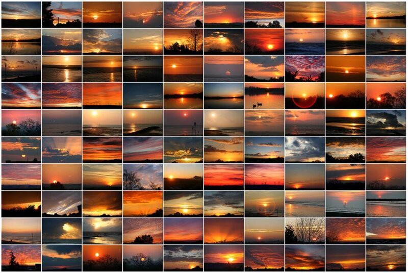 Sunset over Water — Orange, Dramatic, Photograph, Sun, Sky, Clouds