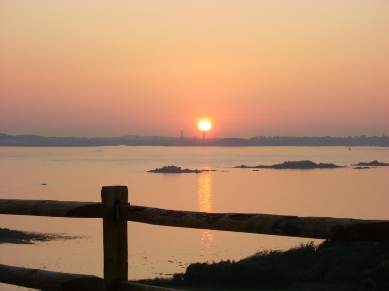 Sunset over Water — Orange, Serene