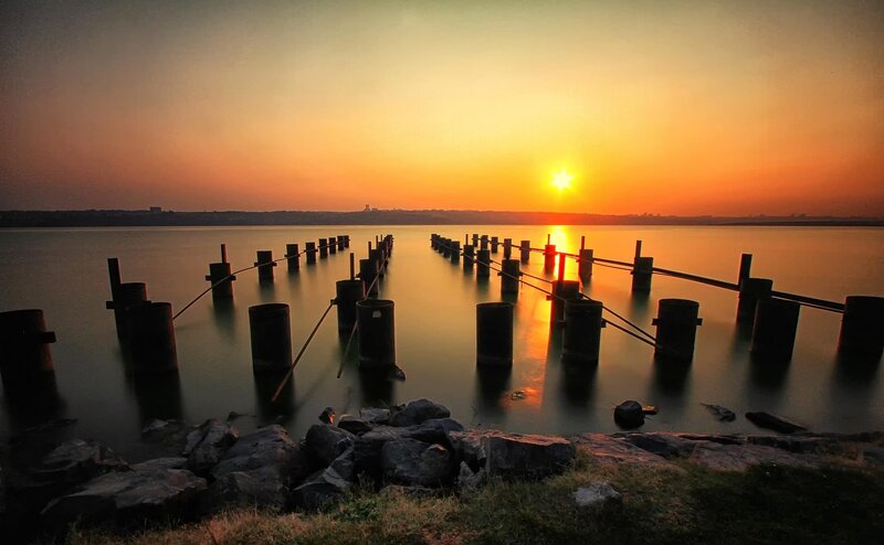 Sunset over Water Pier