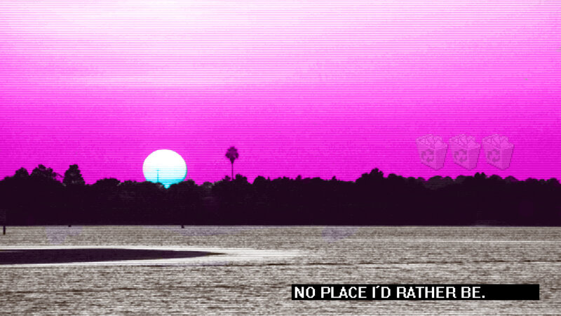 Sunset over Water — Pink, Dreamy