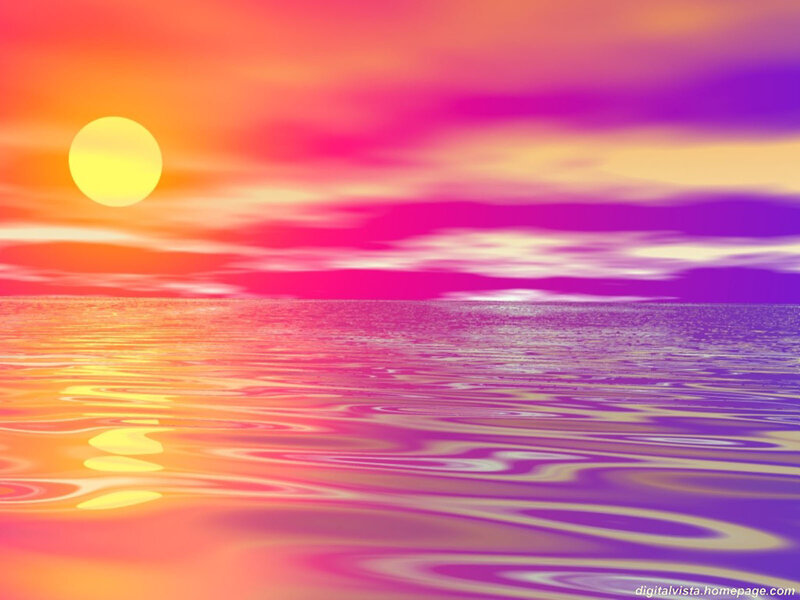 Sunset over Water — Pink, Serene