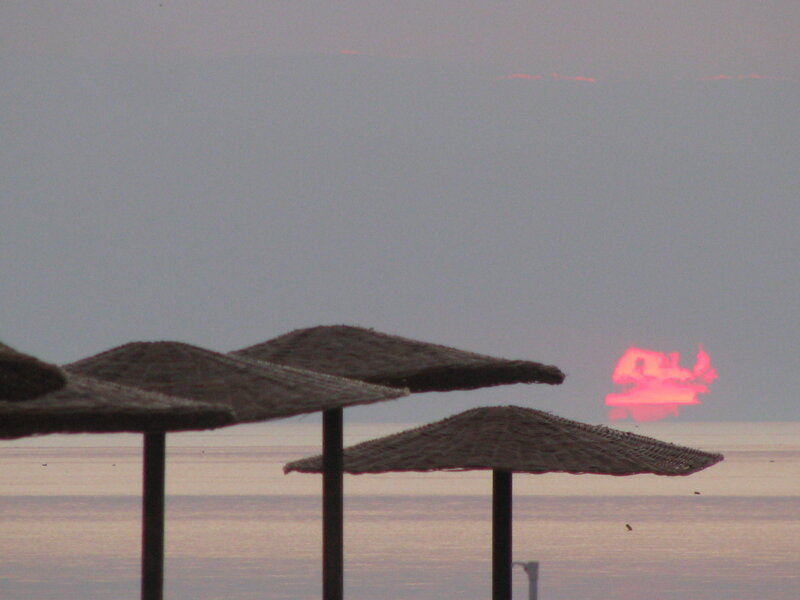 Sunset over Water — Pink