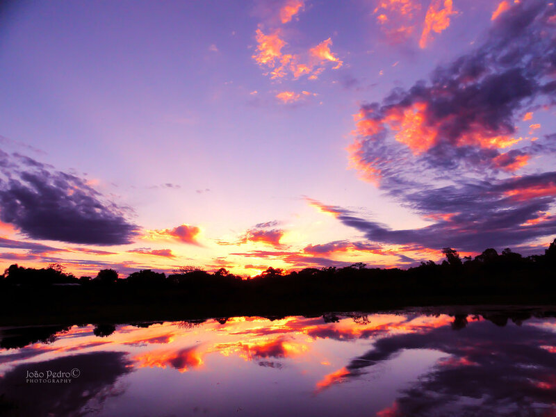 Sunset over Water — Purple, Dramatic, Photograph, Sky, Clouds