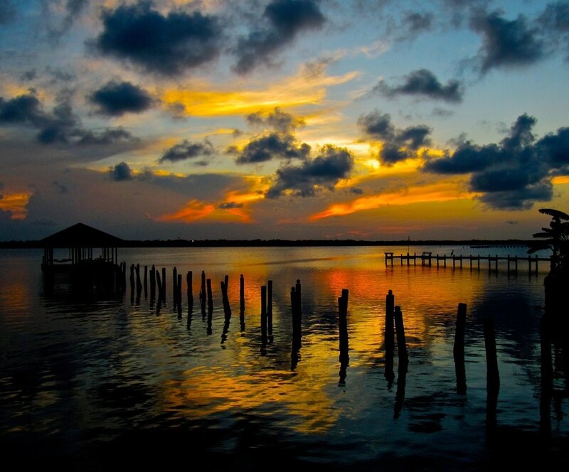 Sunset over Water — Yellow, Serene