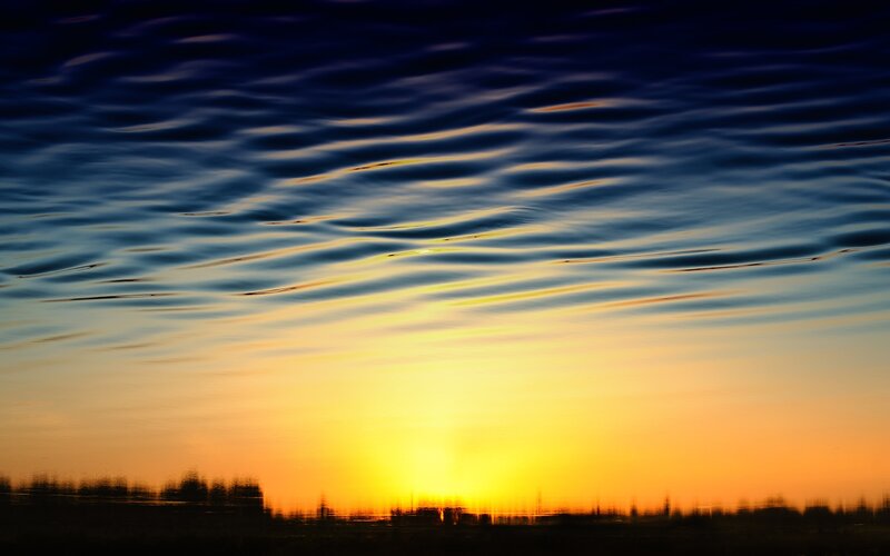 Sunset over Water — Yellow