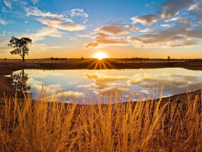 Sunset over Waterhole