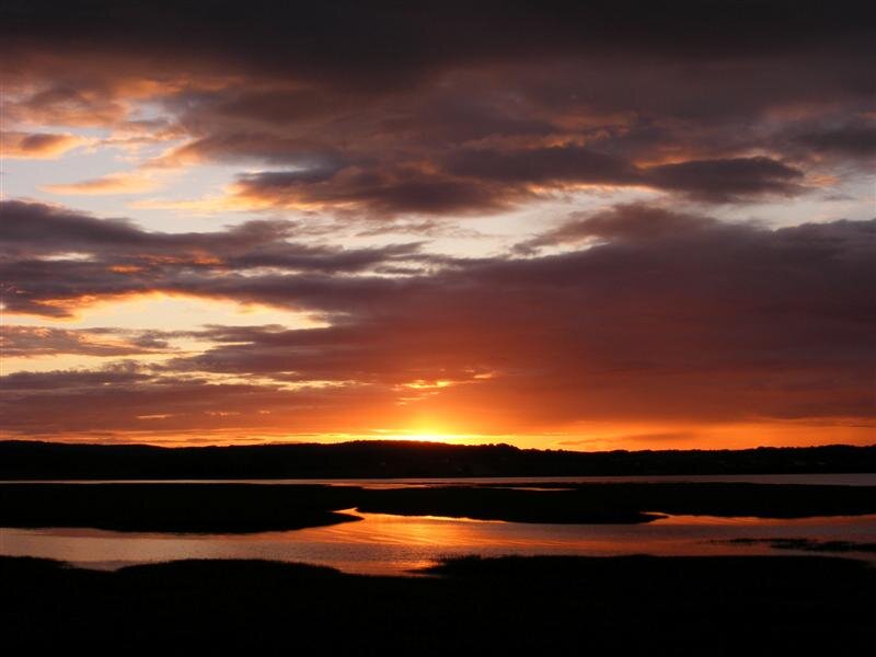 Sunset over Wetlands — Orange