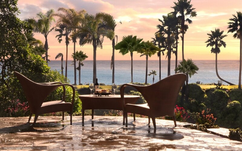 Sunset patio with ocean view