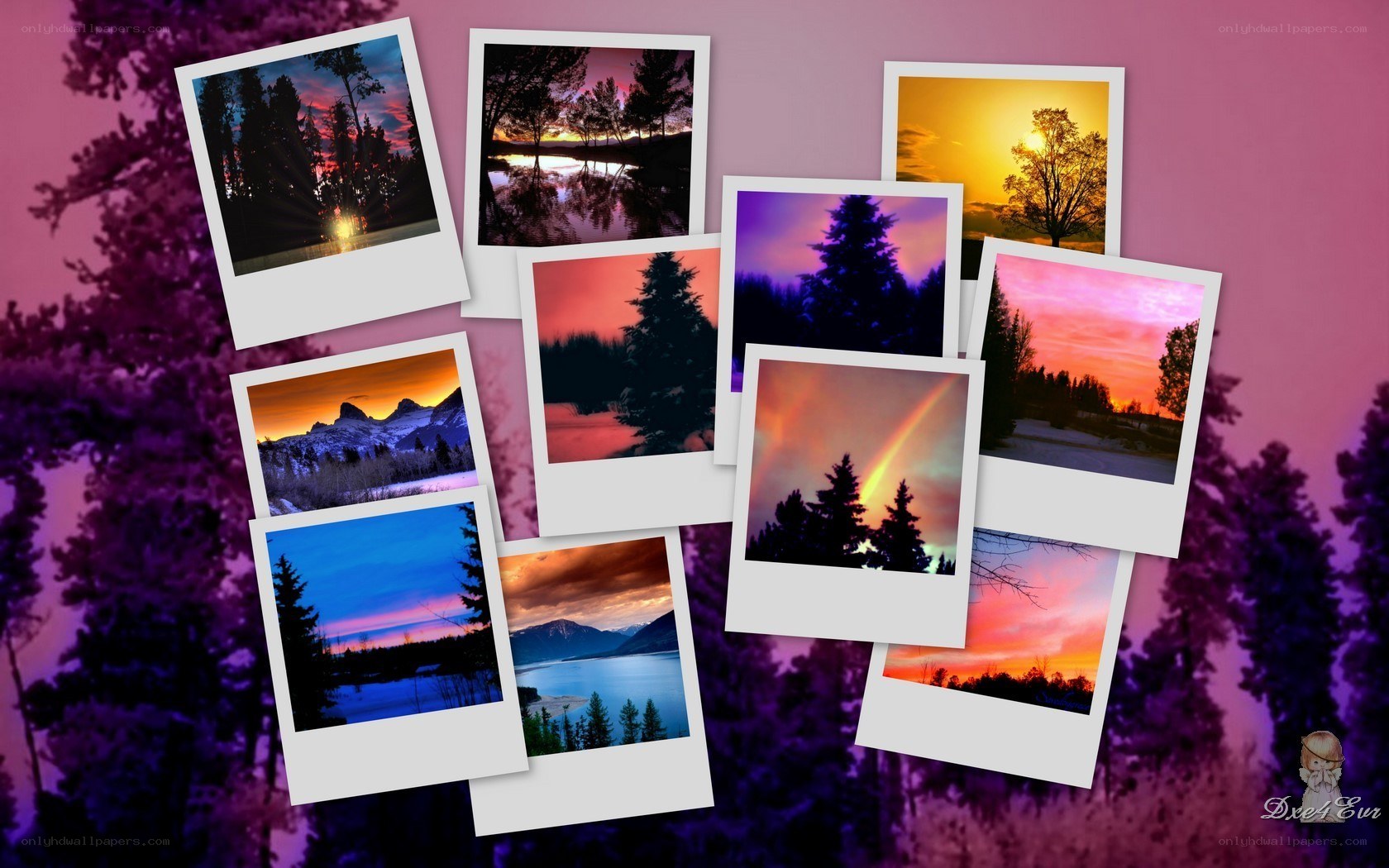 Sunset photo collage