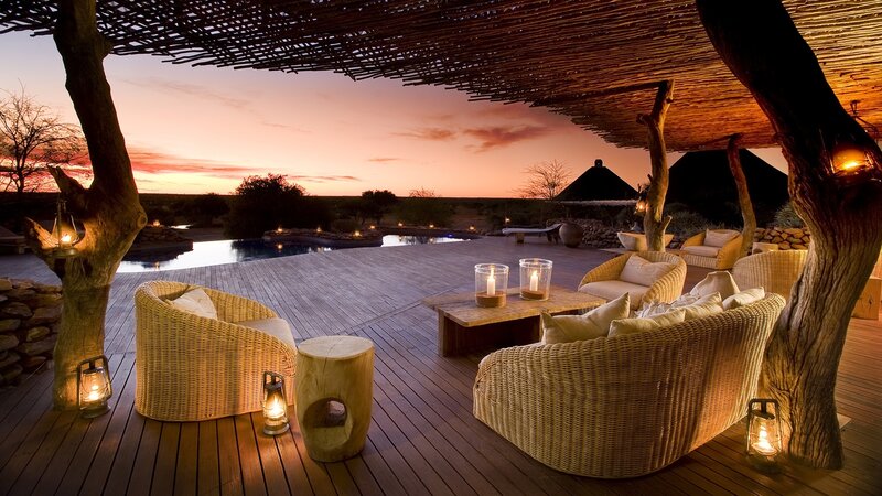 Sunset poolside lounge