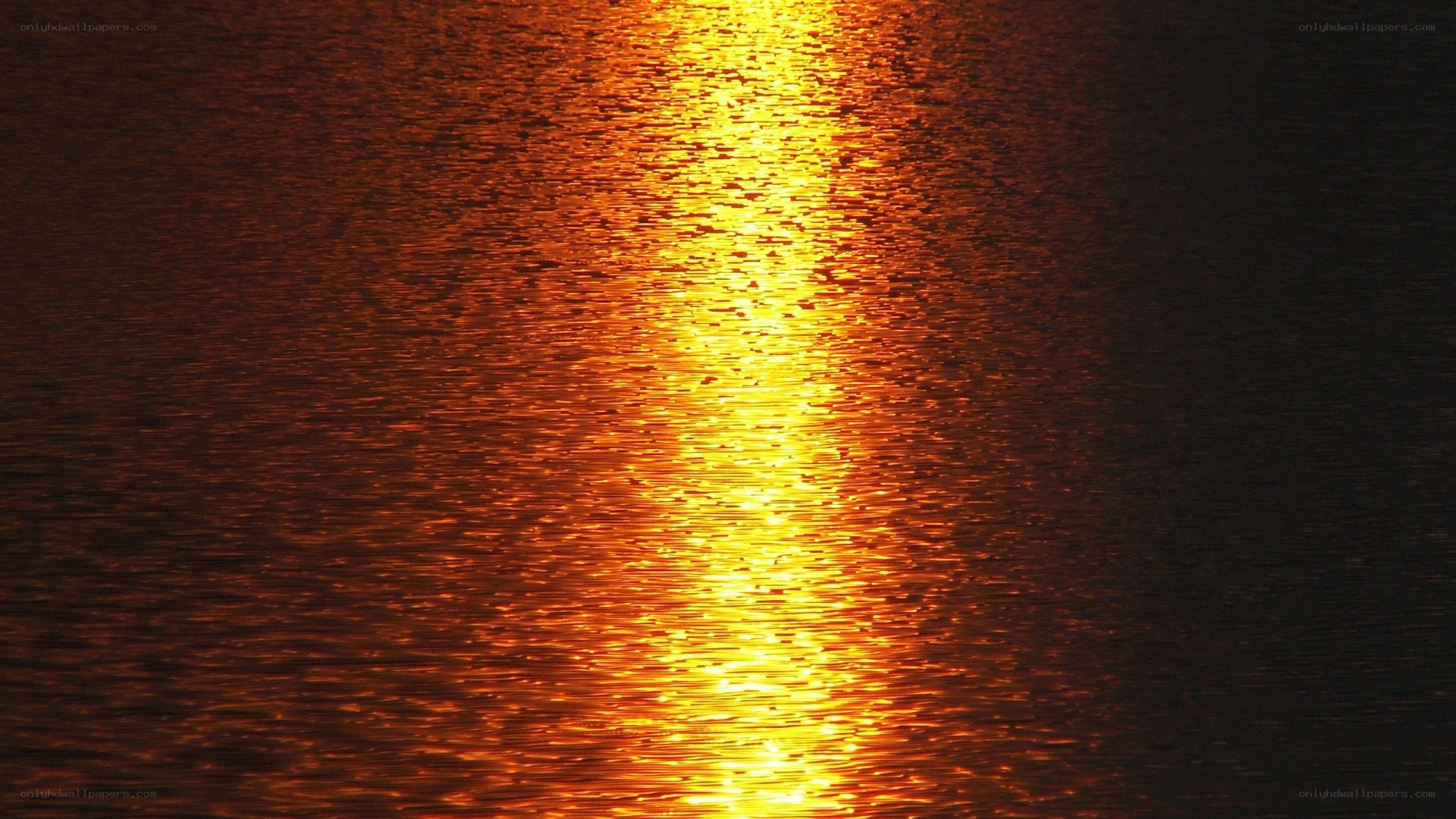 Sunset reflection on water