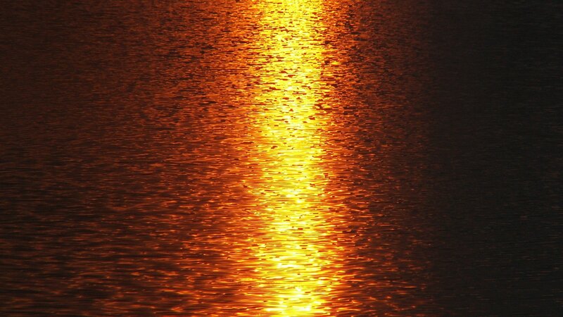 Sunset reflection on water