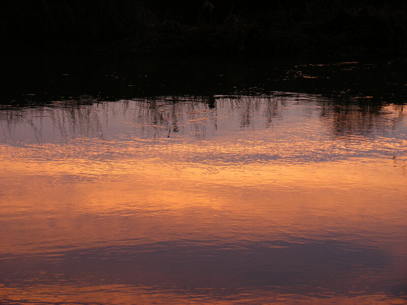 Sunset reflection on water