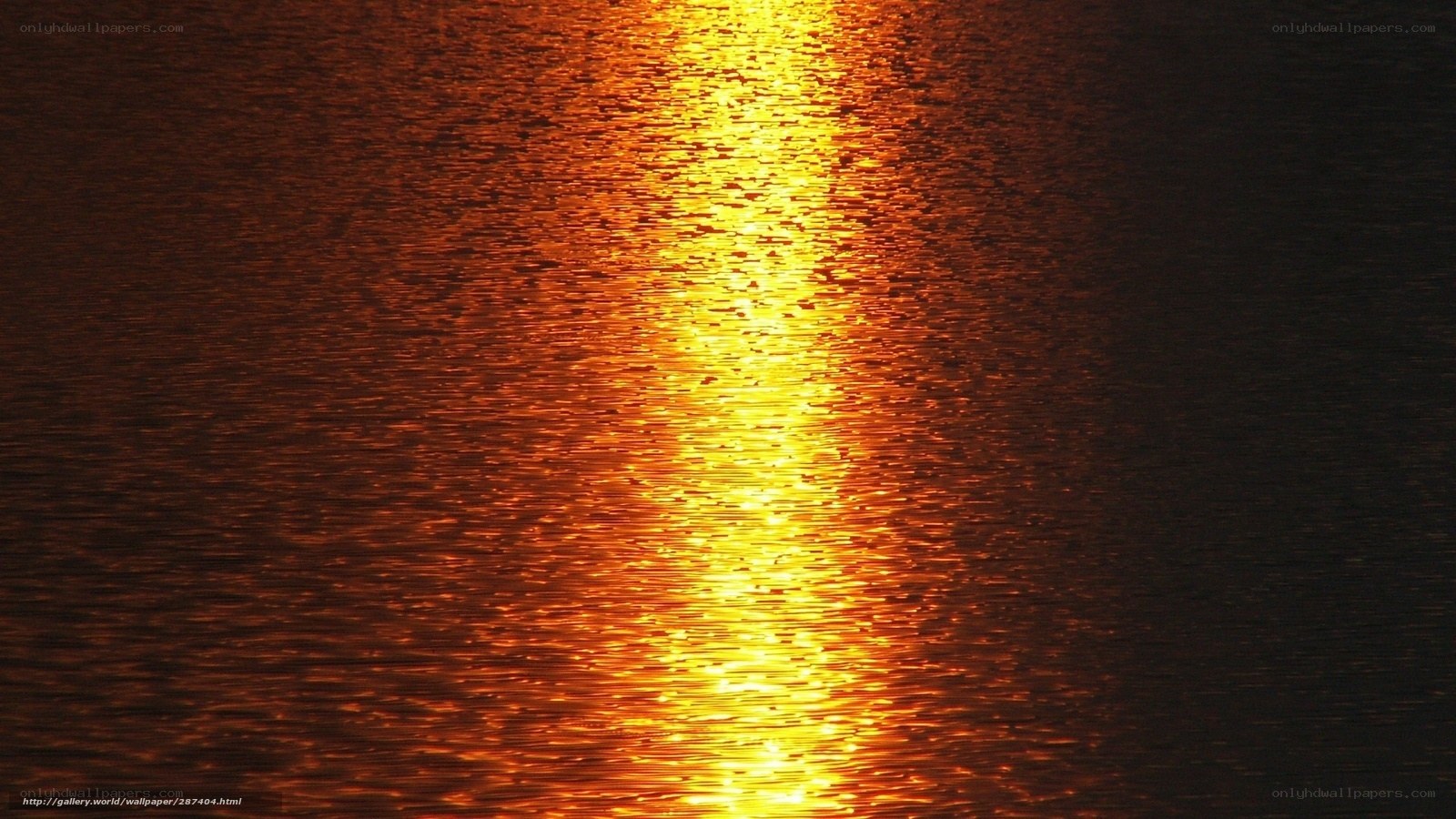 Sunset reflection on water