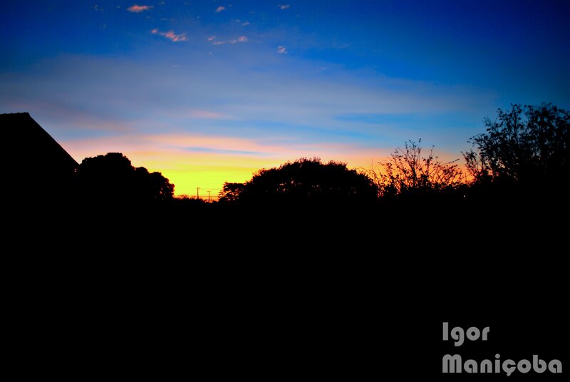 sunset silhouette landscape