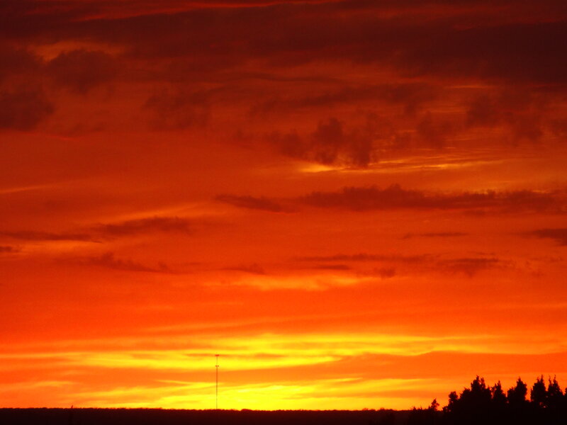 Sunset Sky — Orange, Dramatic, Photograph, Clouds