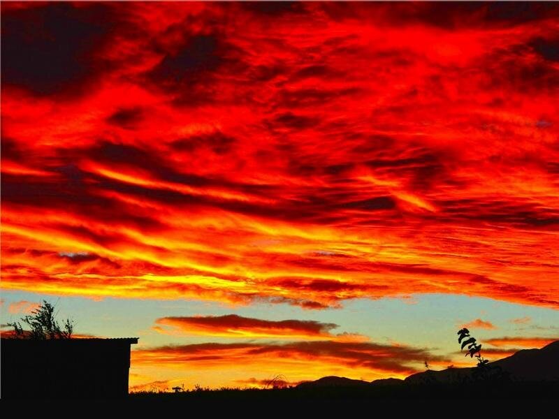 Sunset Sky over Hills
