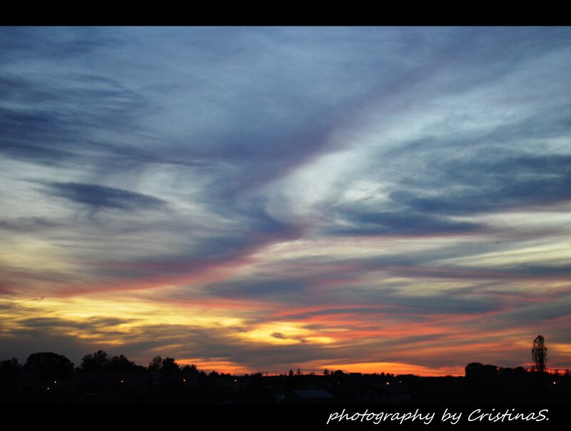 Sunset Sky over Town