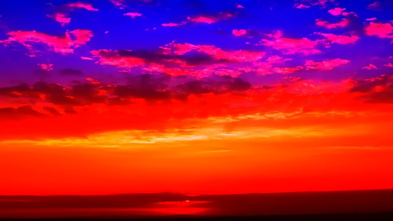 Sunset Sky — Red, Dramatic, Photograph, Clouds