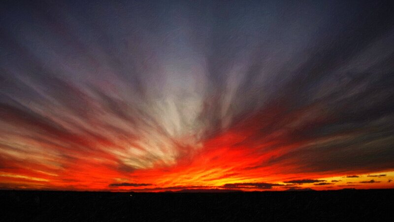 Sunset Sky — Red, Dramatic