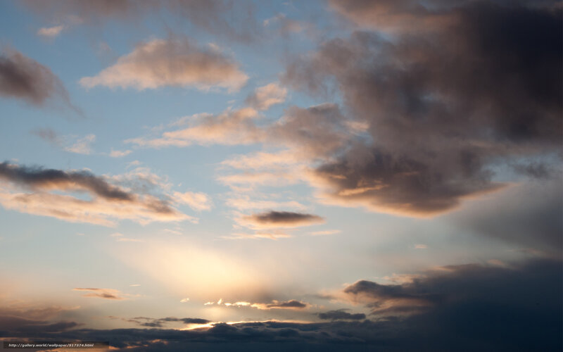 sunset sky with clouds